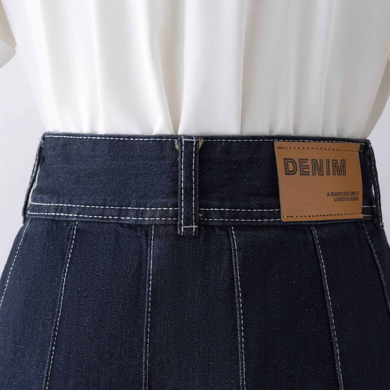 Denim skirt skirt for women summer 2023 new high-waisted pleated skirt small A-line short skirt slimming hip skirt