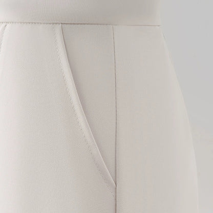 Light apricot shorts for summer women 2023 new casual a-line suit wide-leg pants for small people, high waist, slim and versatile