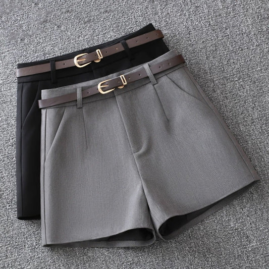 Suit Shorts Boot Pants Women's Spring and Summer New 2024 Fashion High Waisted Slim A-Line Pants Versatile Loose Wide Leg Pants