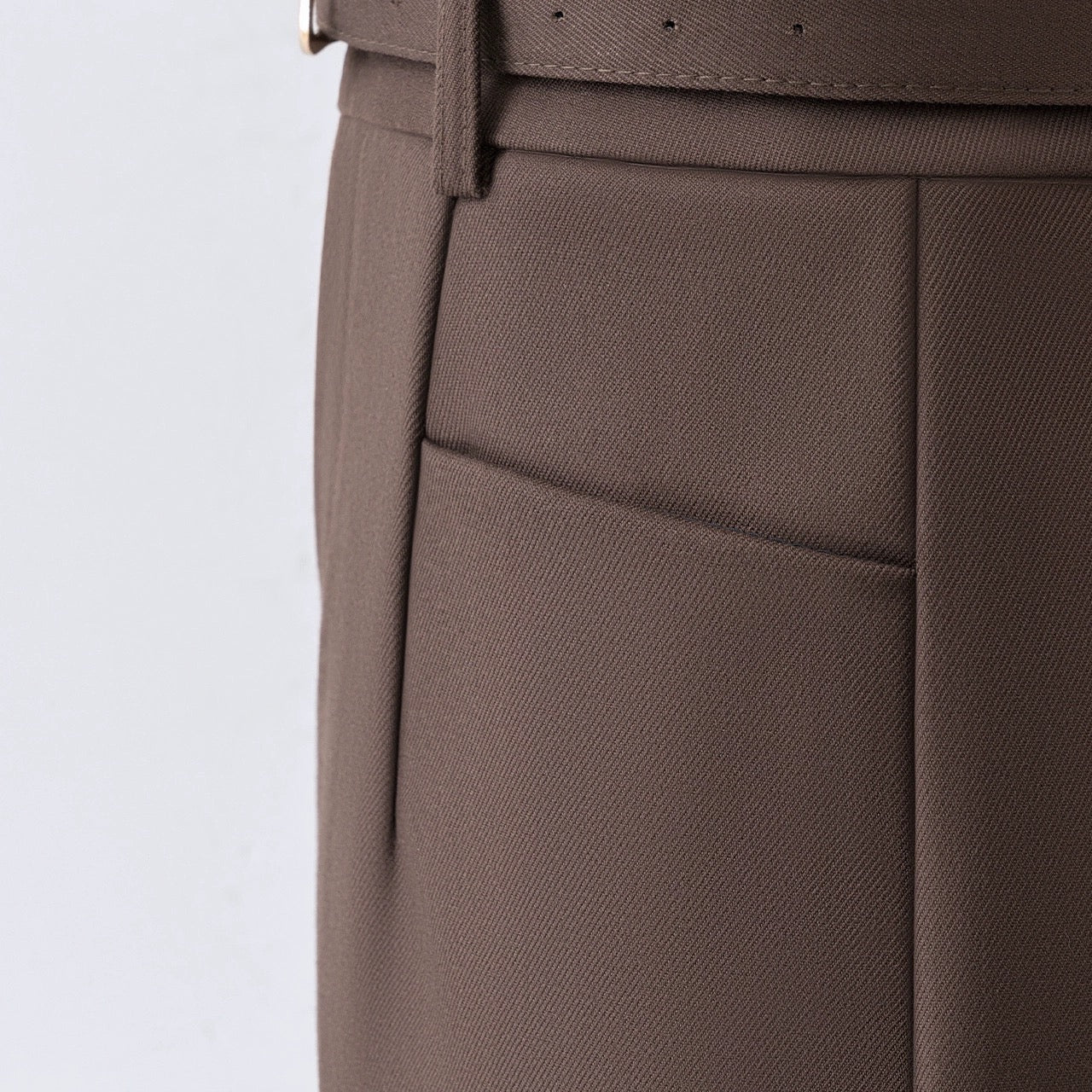 Brown high-waist slim wide-leg shorts for women autumn and winter 2023 new small casual pants bottoming outer boot pants