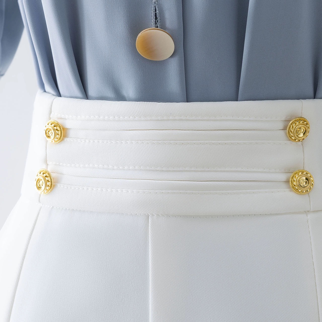 White wide-leg pants 2023 new high-waisted summer thin pants casual suit shorts small and high-end