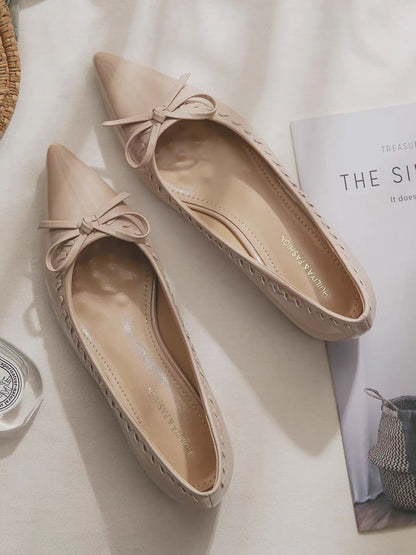 2026 New French-Style "Fairy-Chic" Women's Shoes: Low-Heel, Block-Heel, Pointed-Toe Pumps—Perfect for Pairing with Dresses