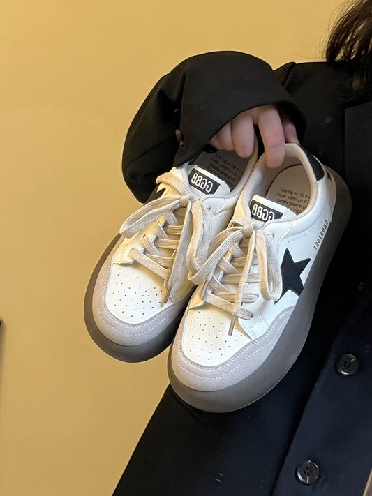 Lin Xiansan 2024 new autumn Korean style star shoes for female students, versatile niche thick-soled sports and leisure sneakers