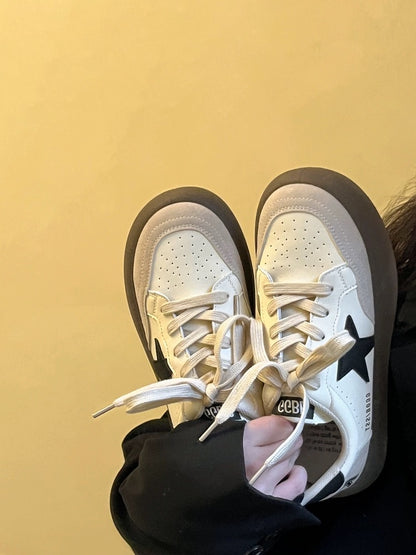 Lin Xiansan 2024 new autumn Korean style star shoes for female students, versatile niche thick-soled sports and leisure sneakers