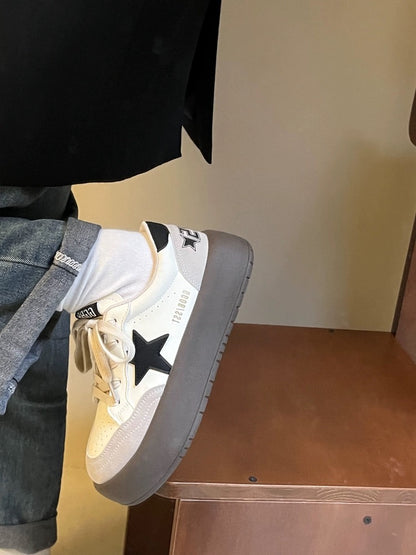 Lin Xiansan 2024 new autumn Korean style star shoes for female students, versatile niche thick-soled sports and leisure sneakers