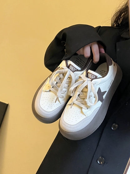 Lin Xiansan 2024 new autumn Korean style star shoes for female students, versatile niche thick-soled sports and leisure sneakers