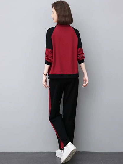 Sports suits for women 2024 new spring unique tops super nice this year's popular fashionable mom sweatshirt two-piece set