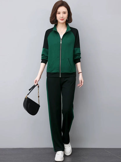 Sports suits for women 2024 new spring unique tops super nice this year's popular fashionable mom sweatshirt two-piece set