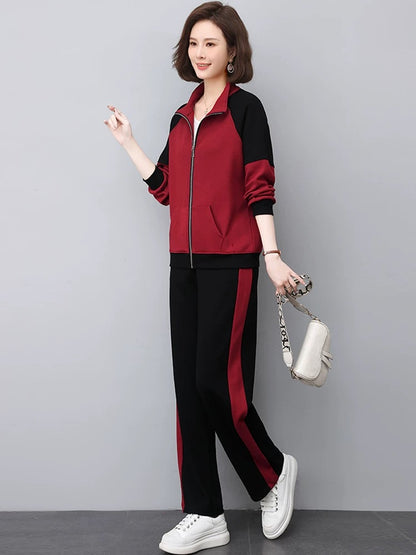 Sports suits for women 2024 new spring unique tops super nice this year's popular fashionable mom sweatshirt two-piece set