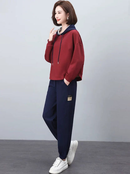 Sports Suit 2024 New Early Autumn Wear A Complete Set of Early Autumn Age Reduction, Western Fashion, Covering Flesh and Slimming Two-piece Set