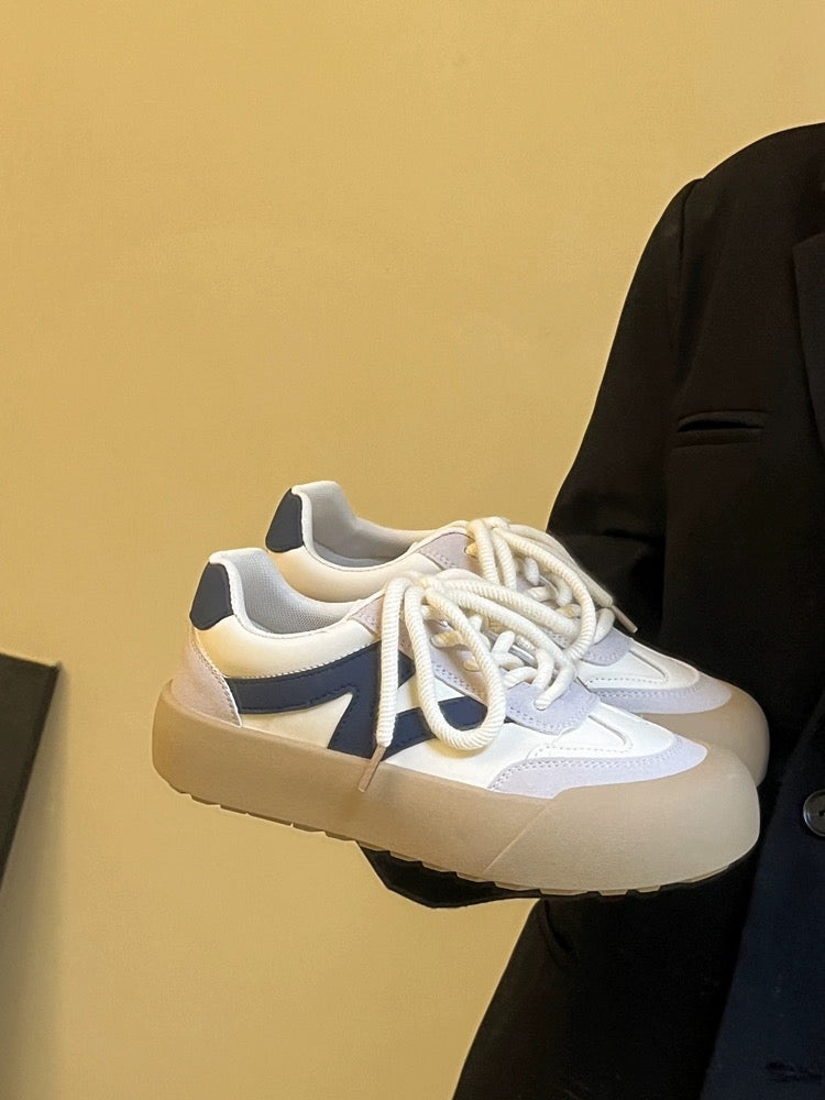 Lin Xiansan ins super hot thick-soled Peng Peng De training shoes for women 2024 new niche commuter lightweight versatile board shoes
