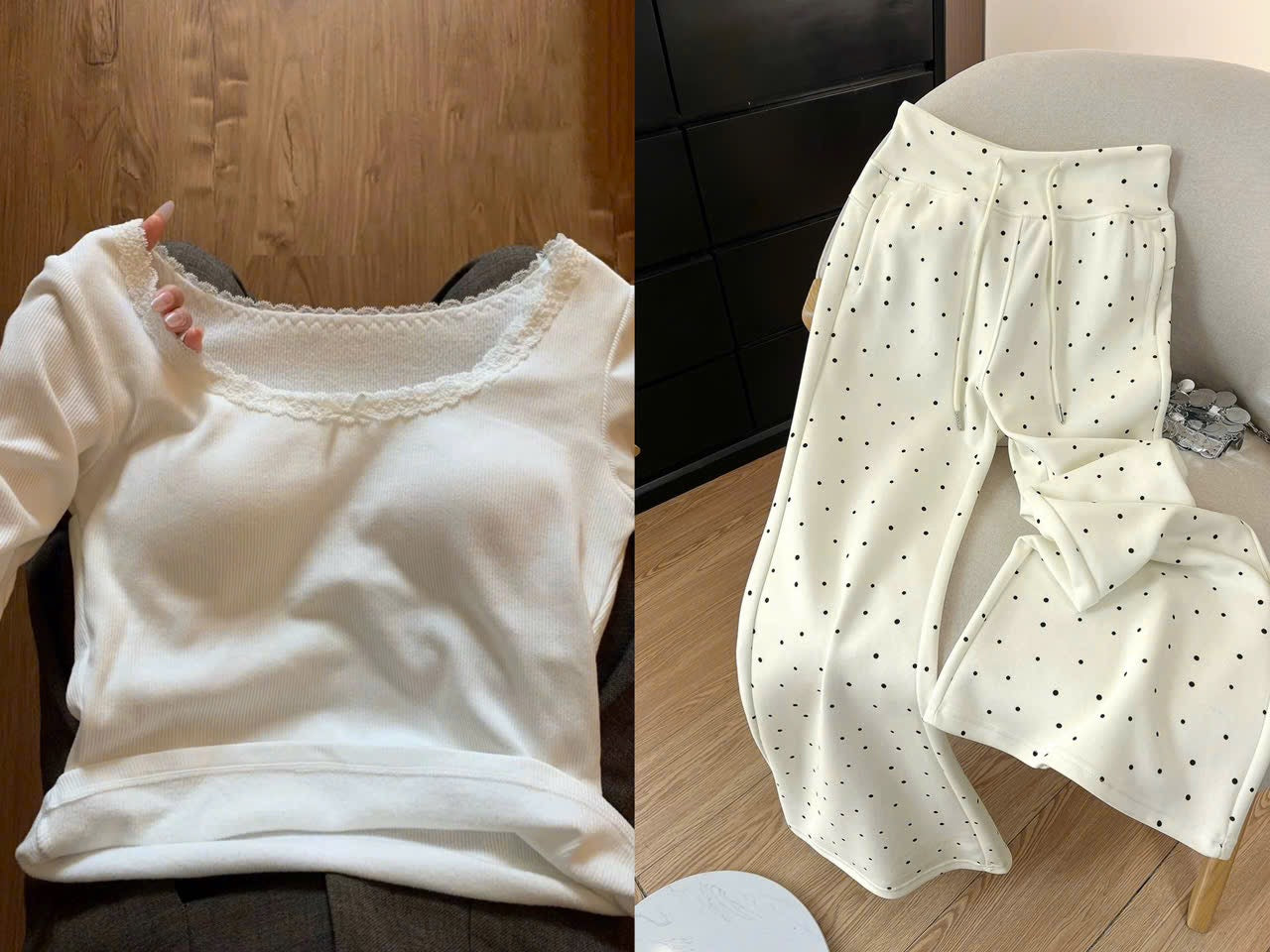 [Free shipping insurance] French gentle style lace velvet brushed bottoming shirt for women with slim long-sleeved T-shirt