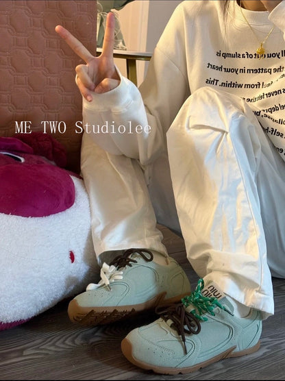 24 spring new retro flat-soled Forrest Gump jogging sports and leisure lightweight versatile moral training single shoes for women and dad shoes