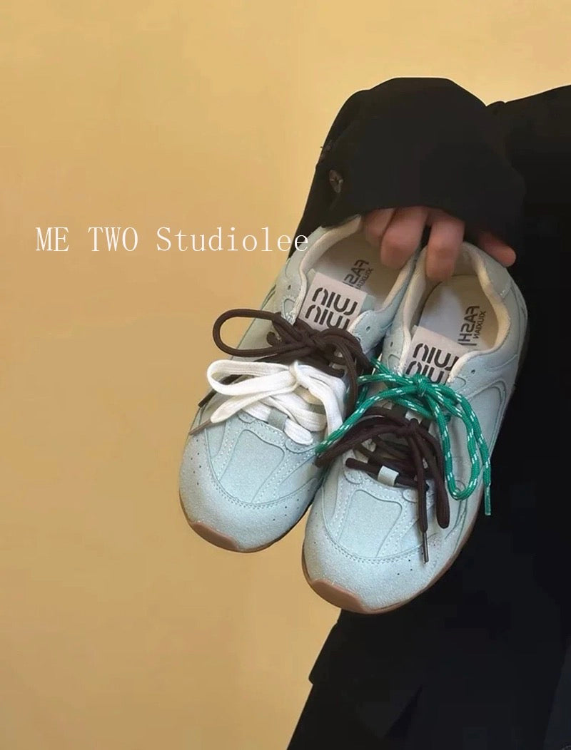 24 spring new retro flat-soled Forrest Gump jogging sports and leisure lightweight versatile moral training single shoes for women and dad shoes