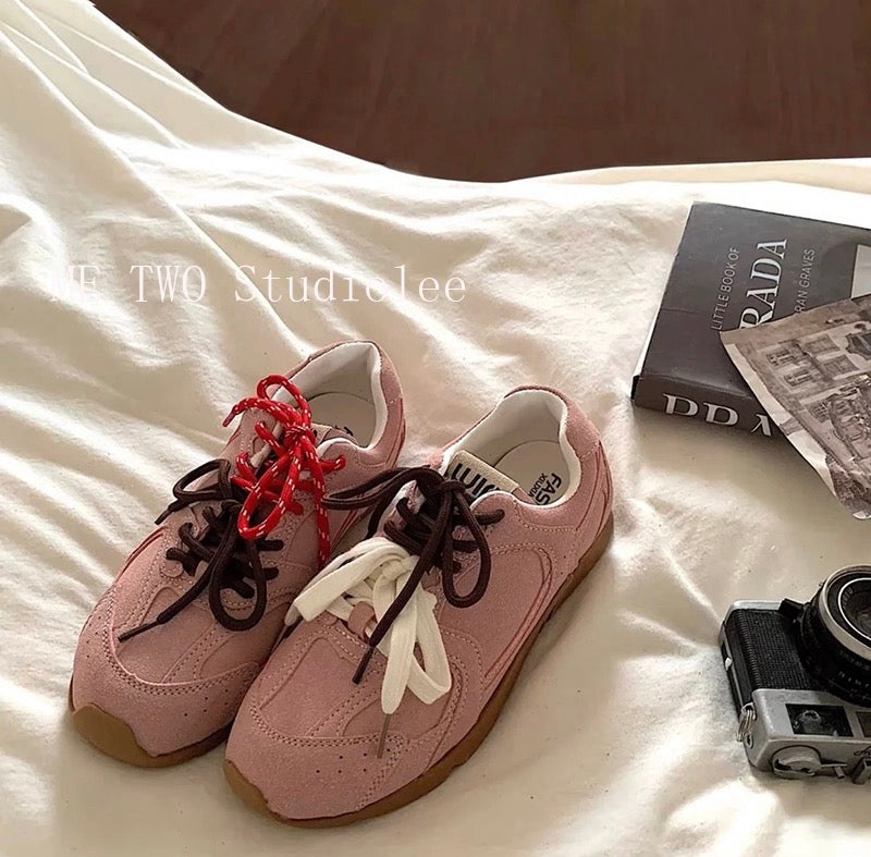 24 spring new retro flat-soled Forrest Gump jogging sports and leisure lightweight versatile moral training single shoes for women and dad shoes