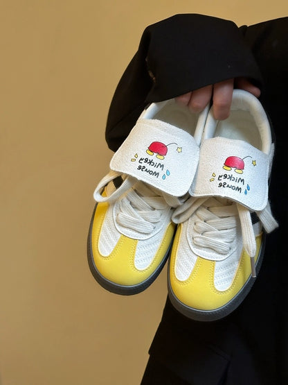 Lin Xiansan graffiti moral training shoes women's shoes 2024 new thick-soled white shoes retro Forrest Gump shoes sports casual shoes