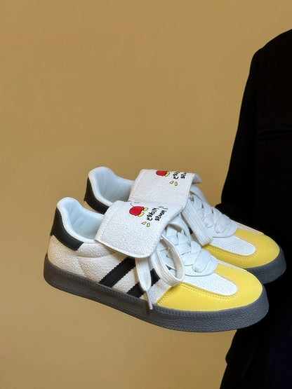 Lin Xiansan graffiti moral training shoes women's shoes 2024 new thick-soled white shoes retro Forrest Gump shoes sports casual shoes