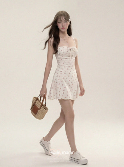 2026 New Summer Dress for Women: Floral Print Sundress, Bodycon, Slim Fit, Exquisitely Beautiful Short Dress, Pure and Alluring