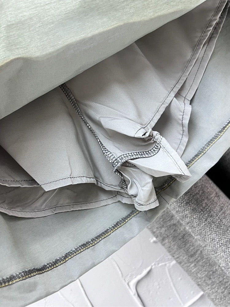 Yellow embellished retro workwear sports short skirt for women 2024 spring new anti-exposure high-waisted versatile a-line skirt