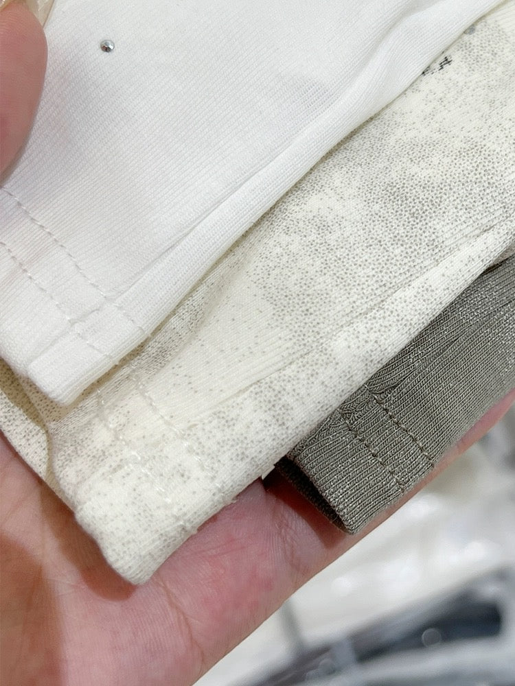 Butterfly print right shoulder short-sleeved T-shirt for women summer 2024 new design heavy industry hot diamond slim short top