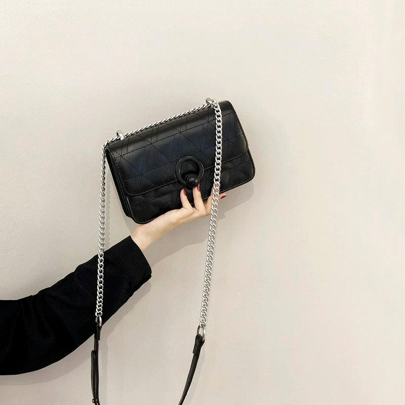 New small bag for women 2023 summer new Korean style versatile texture chain bag single shoulder crossbody bag embroidered small square bag