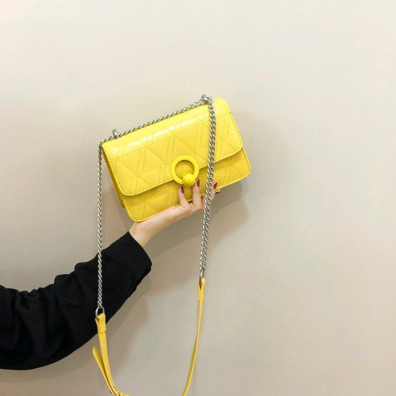 New small bag for women 2023 summer new Korean style versatile texture chain bag single shoulder crossbody bag embroidered small square bag