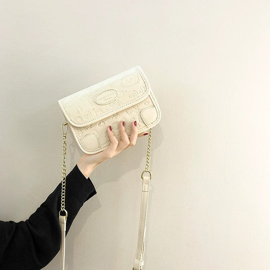 Summer small fresh small bag for women 2024 new trendy fashion chain crossbody bag internet celebrity niche ins small square bag