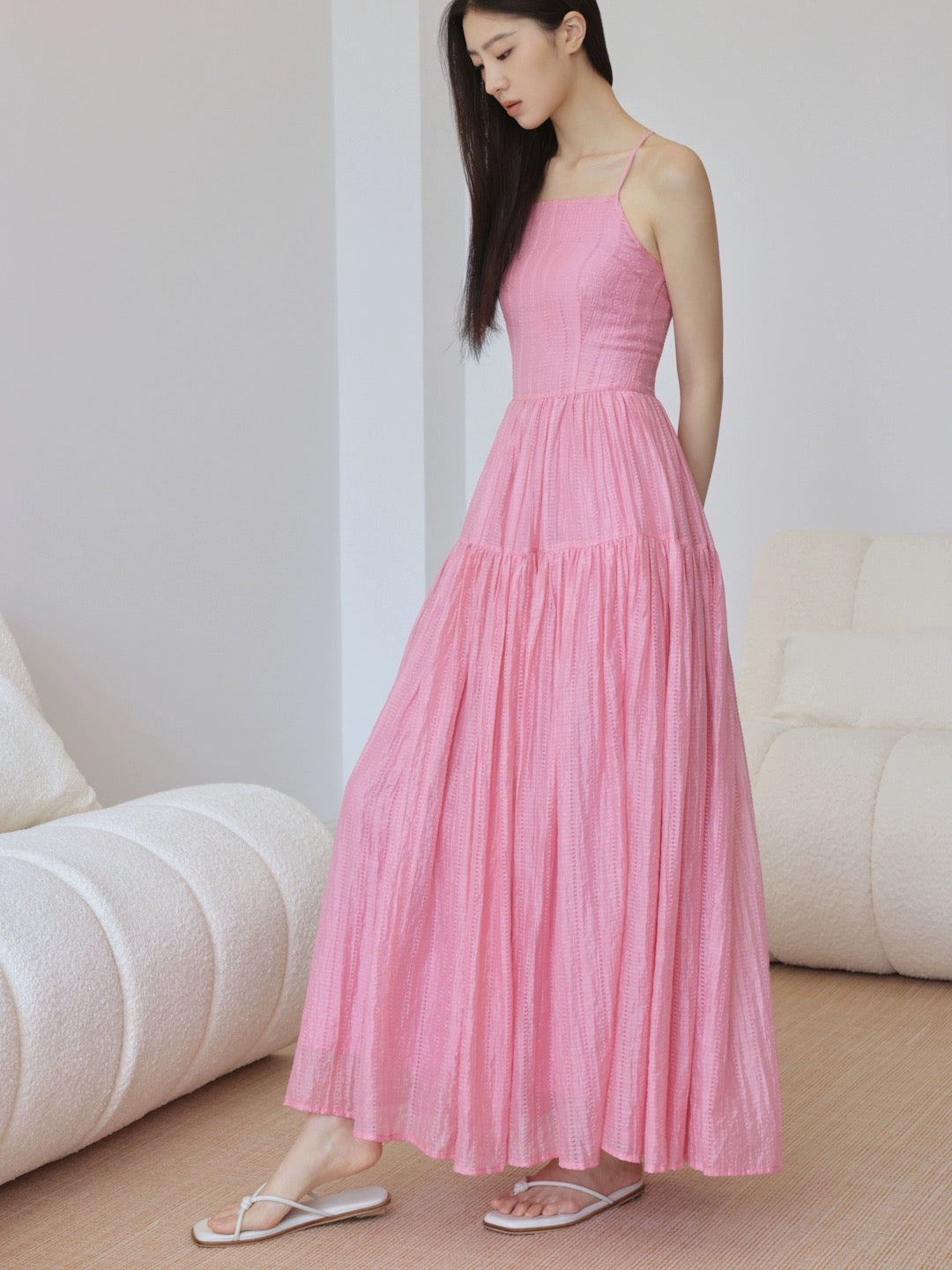 ilessisWANG 4m long lyocell suspender dress