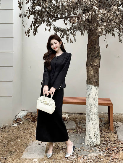 2024 new style small fragrance, beautiful, high-end, temperament, Tencel and hemp, chic and fashionable design, two-piece set Shenzhen Nanyou