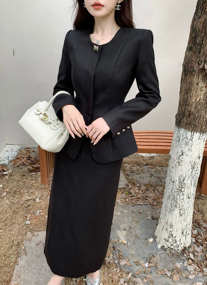 2024 new style small fragrance, beautiful, high-end, temperament, Tencel and hemp, chic and fashionable design, two-piece set Shenzhen Nanyou