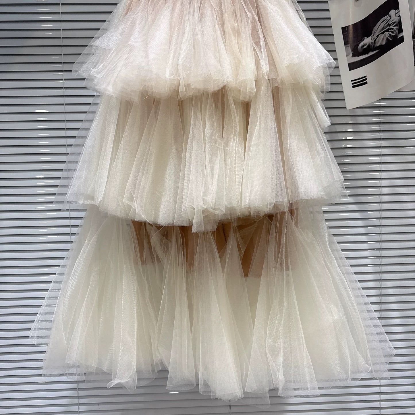 Popular online style, 2026 Spring New Arrival, Sweet Ballet Style Multi-Layer Cake Skirt, Elastic Waist, Mesh Long Skirt, Puffy Skirt