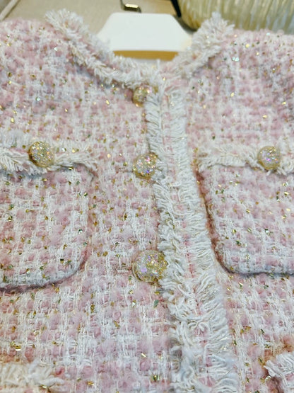 1TY4047790 French gentle pink Xiaoxiang celebrity style temperament high-end short rich daughter jacket female