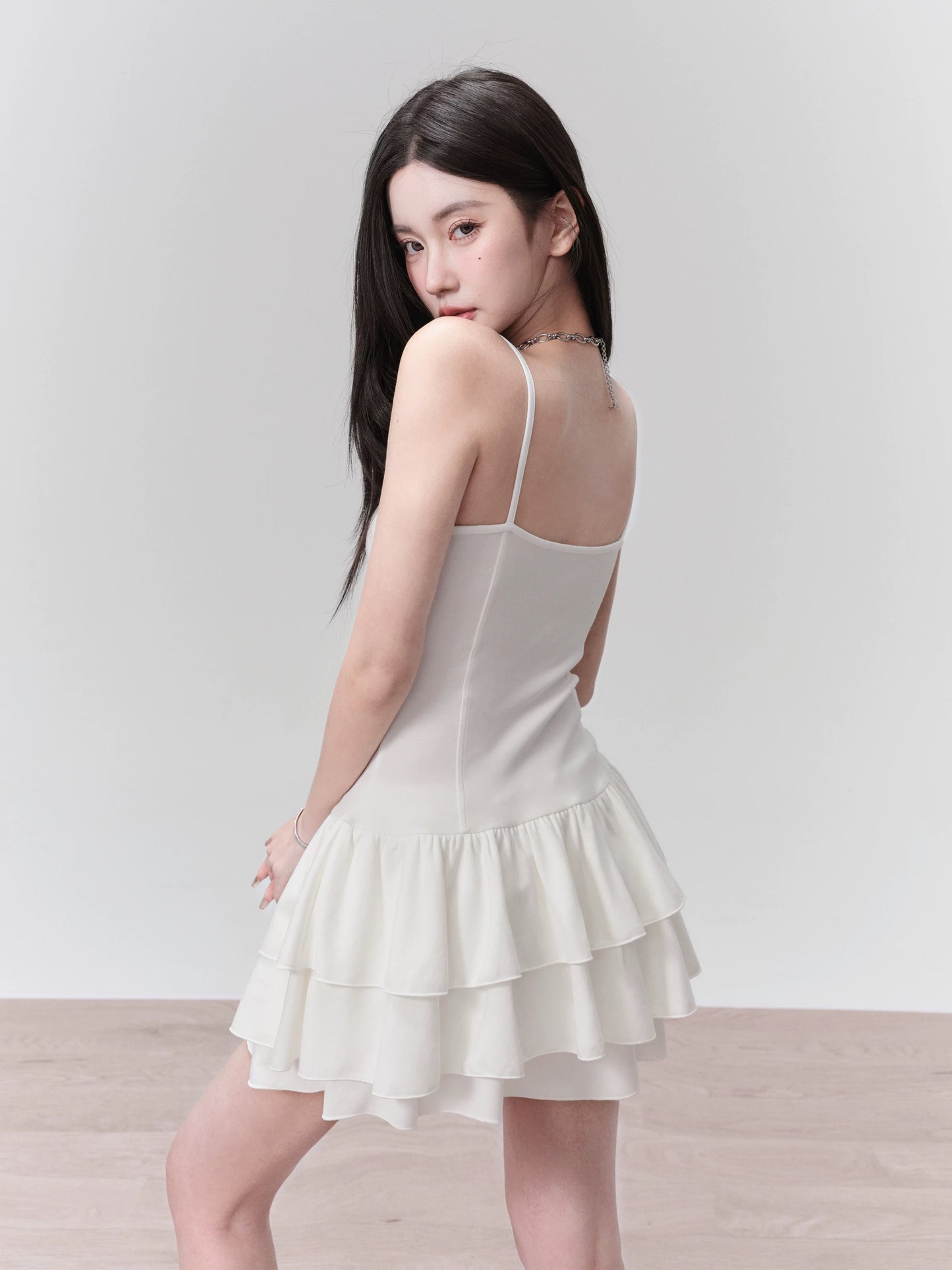 [Ready Stock] Fragile Store·Gem Elf Playful Slim Knitted Suspender Skirt Sweet Date Dress