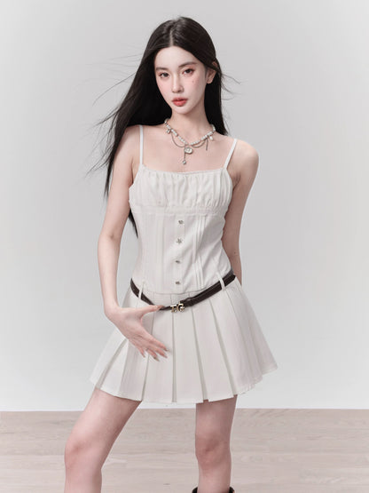 [Ready Stock] Fragile Store Seven Days Confession Sweet and cool hot girl suspender skirt temperament new dress for seniors