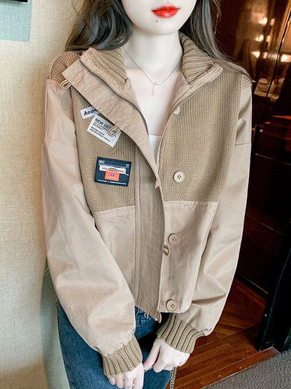 American retro baseball uniform jacket for women autumn and winter 2024 winter new fashion splicing temperament hot style outer top