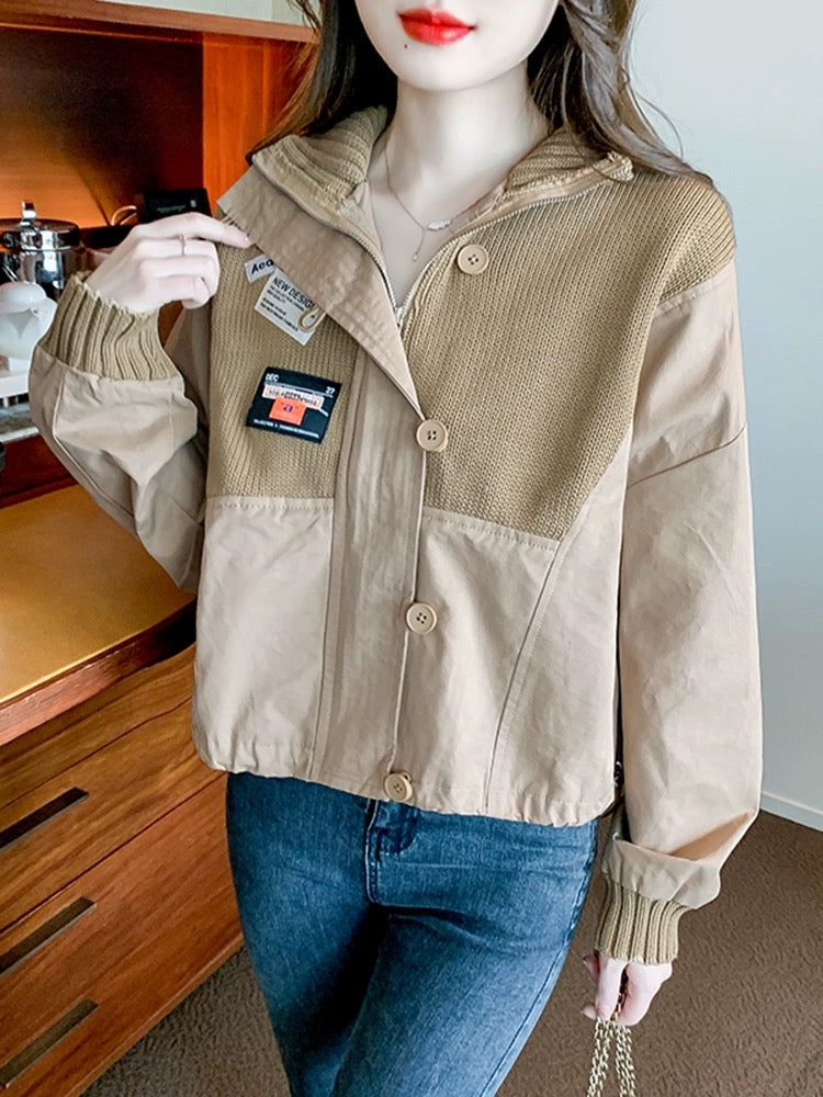 American retro baseball uniform jacket for women autumn and winter 2024 winter new fashion splicing temperament hot style outer top