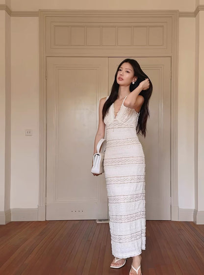 [In Stock] Lowey "Love Sonnet" Classic Lace Slim-Fit Stretchy Bodycon Dress
