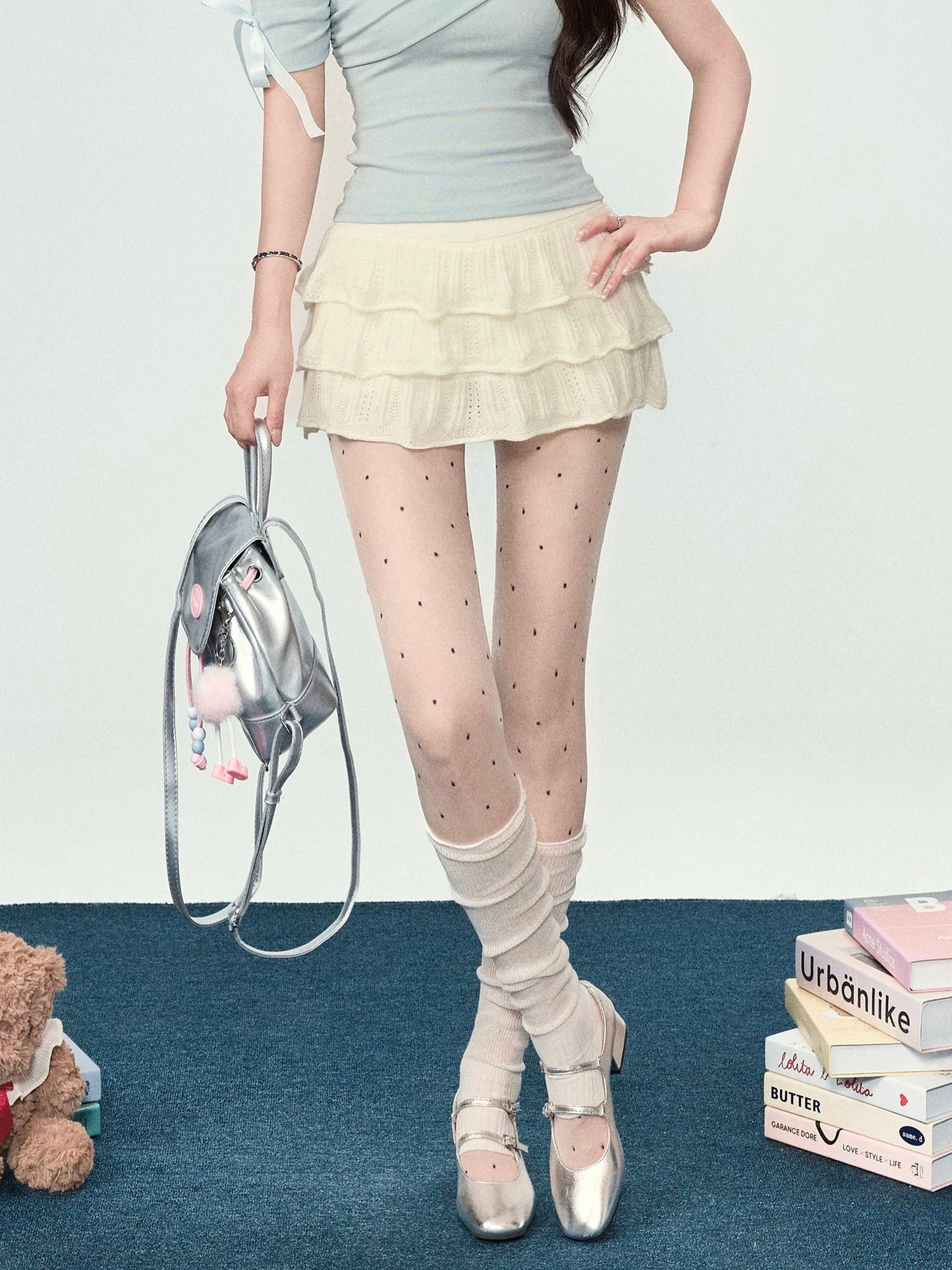 Sweety White Cake Skirt for Women, Summer 2025, Sweet and Girlish, Anti-Exposure A-line Skirt