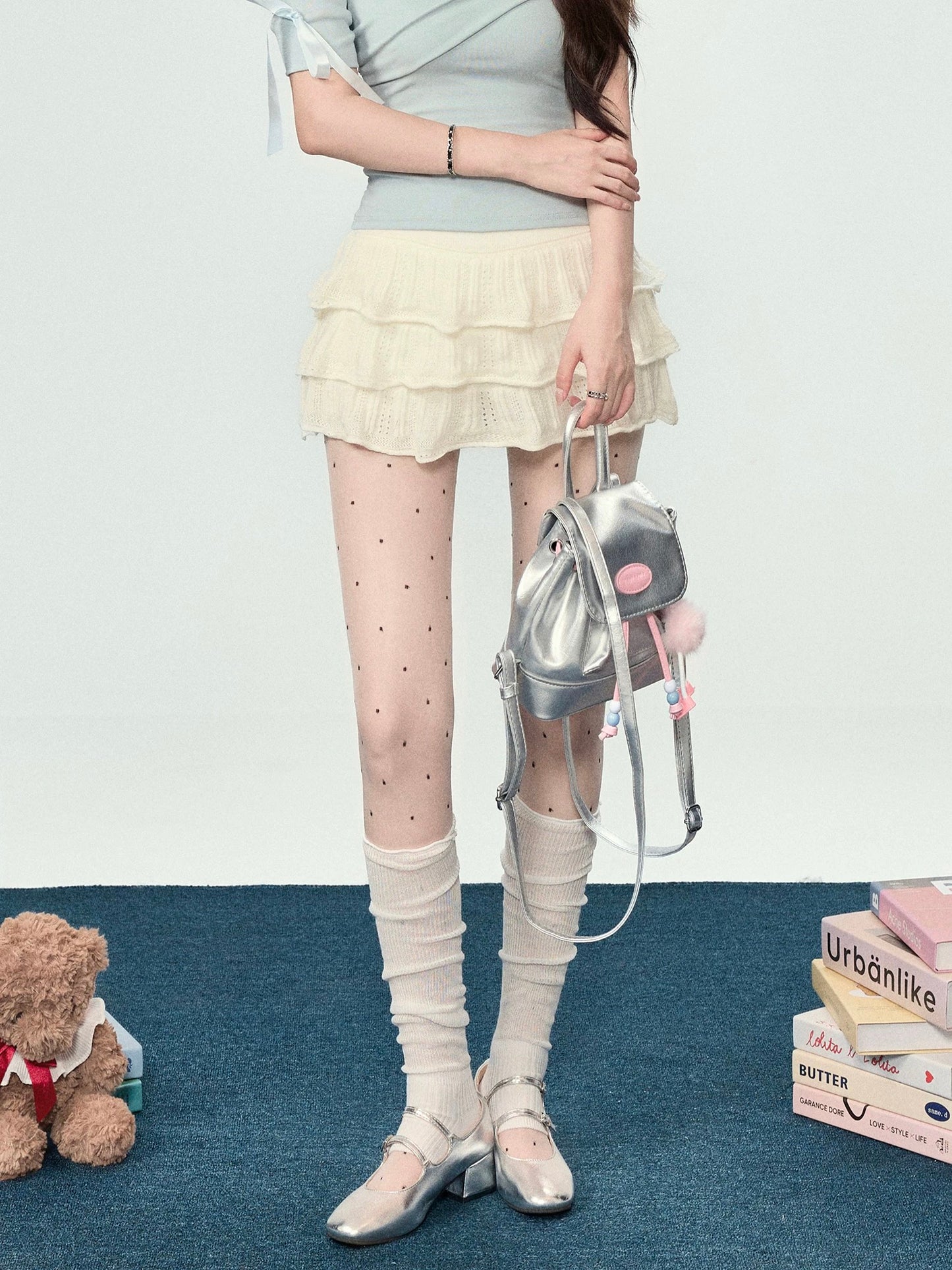 Sweety White Cake Skirt for Women, Summer 2025, Sweet and Girlish, Anti-Exposure A-line Skirt