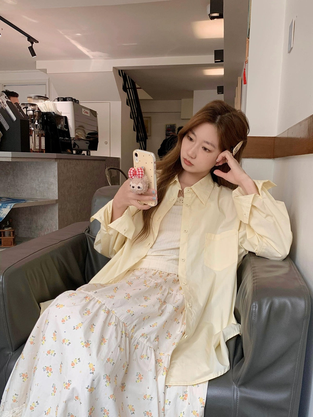 Cheese Rabbit Floral Skirt Women's 2024 New Sweet Lace A-Line Skirt Temperament Midi-Length Skirt for Little People