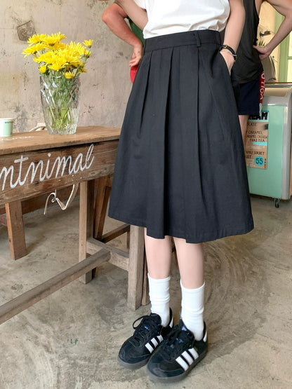 Cheese Rabbit casual skirt for women 2024 new design niche A-line skirt temperament small high waist short skirt