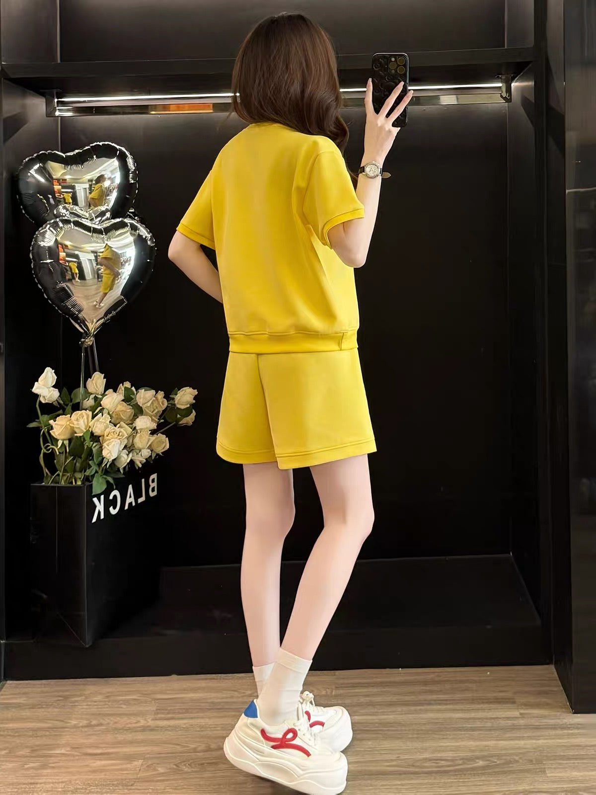 Women's Summer Korean-Style Trendy Casual Two-Piece Set – Loose, Stylish, Youthful Short-Sleeve Top & Shorts Sportswear