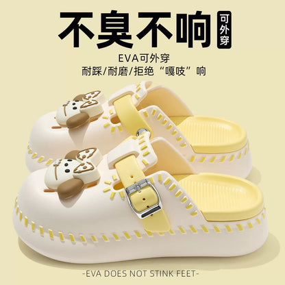 Women's Summer Platform Clogs – 2026 New Style: Non-slip, Odor-resistant, Height-increasing Closed-toe Mules with "Cloud-like" Cushioning