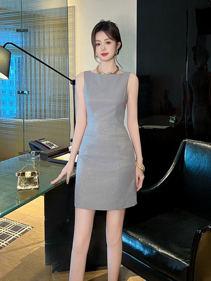 2024 new summer light luxury high-end dress women's slimming and flesh-covering dress light luxury niche designer style
