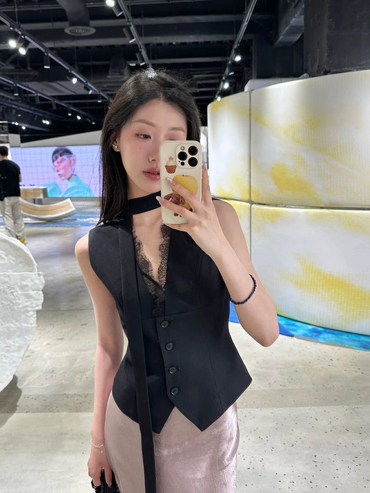Lamb sheep sheep sheep sheep hot girl sexy lace vest sleeveless vest vest top inner wear outer wear cardigan
