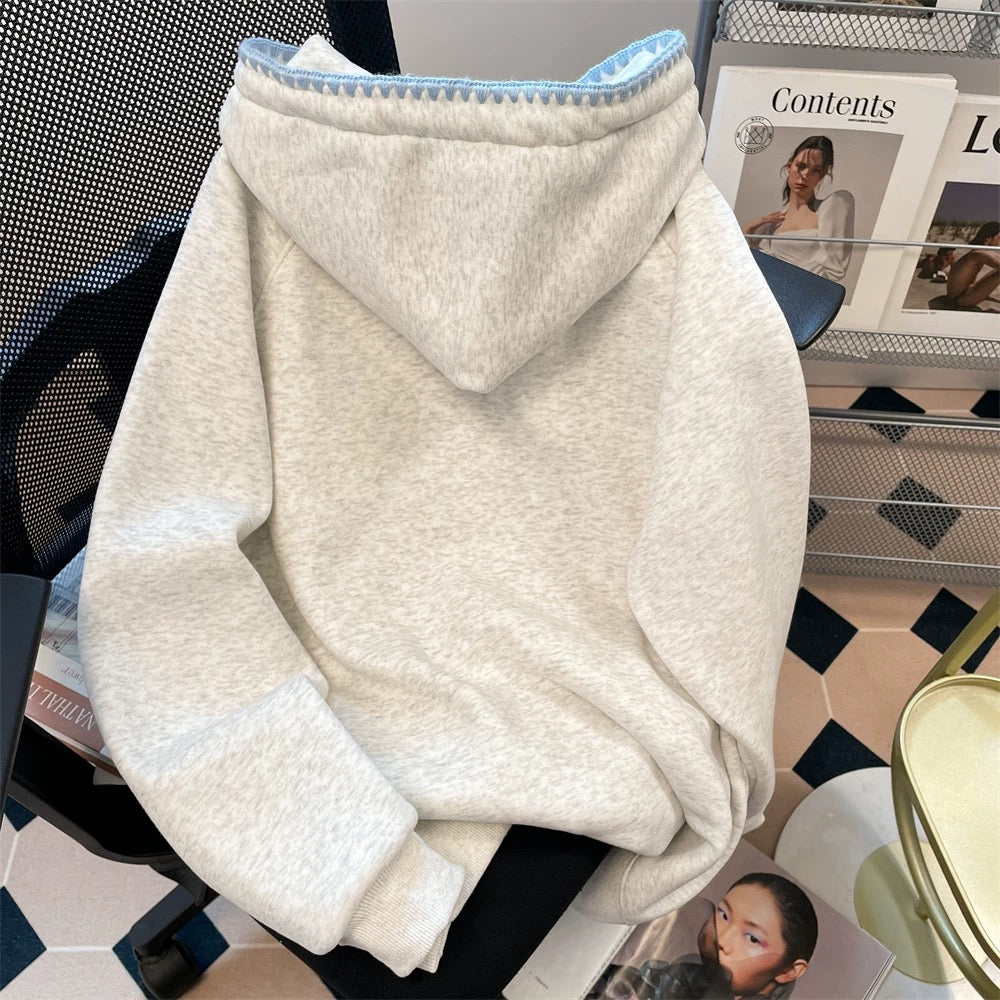 2025 New Style Heavy Embroidery Penguin Hoodie for Women, Spring and Autumn, High-End, Stylish, Unique, and Exquisite Hooded Jacket Top