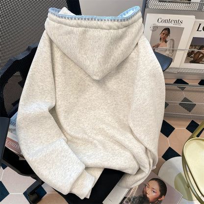 2025 New Style Heavy Embroidery Penguin Hoodie for Women, Spring and Autumn, High-End, Stylish, Unique, and Exquisite Hooded Jacket Top