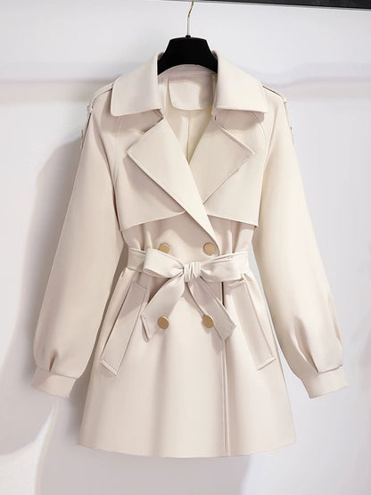 Beige short windbreaker jacket for women, spring and autumn 2024 new style, small and high-end, this year's popular autumn coat