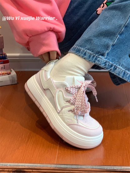 Pull back pink original bread shoes women 2023 summer new all-match casual shoes thin section niche breathable sneakers women