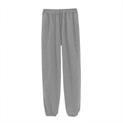 American street loose casual sports pants women's spring and autumn high waist drawstring trousers slim harem pants ins tide